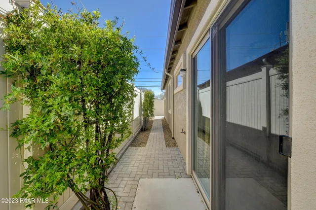 a view of a pathway of a building