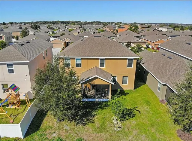 an aerial view of multiple house