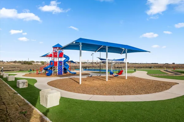 an outdoor space with garden view