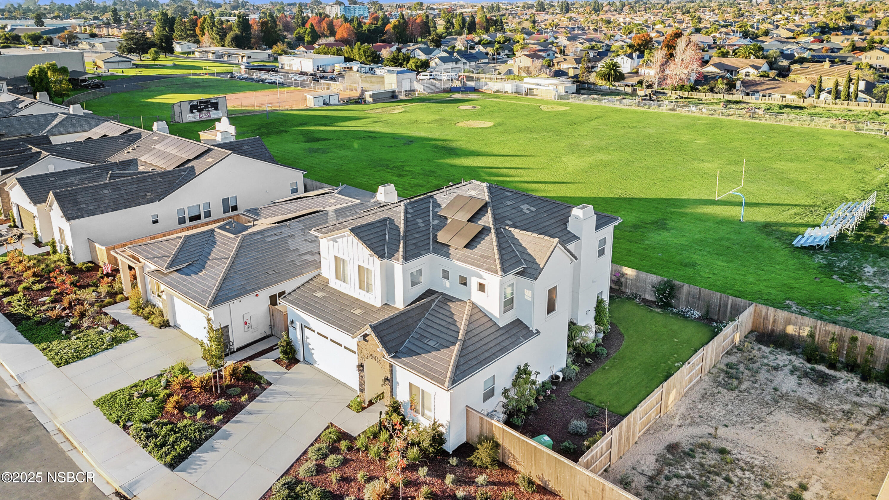 813 Skyview Lane Santa Maria, CA 93455 - Photo 43 of 49 an aerial view of a house with a garden and pool