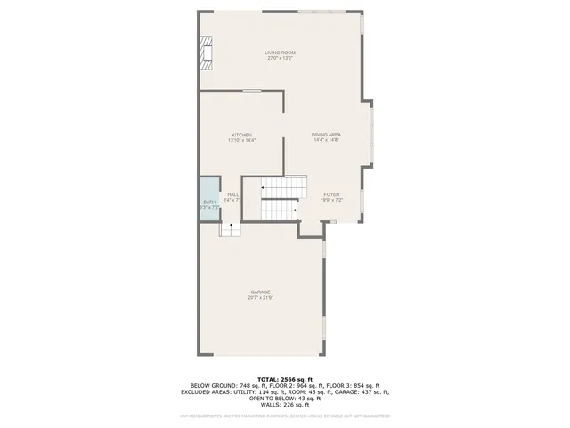 a picture of a room with a floor and white kitchen