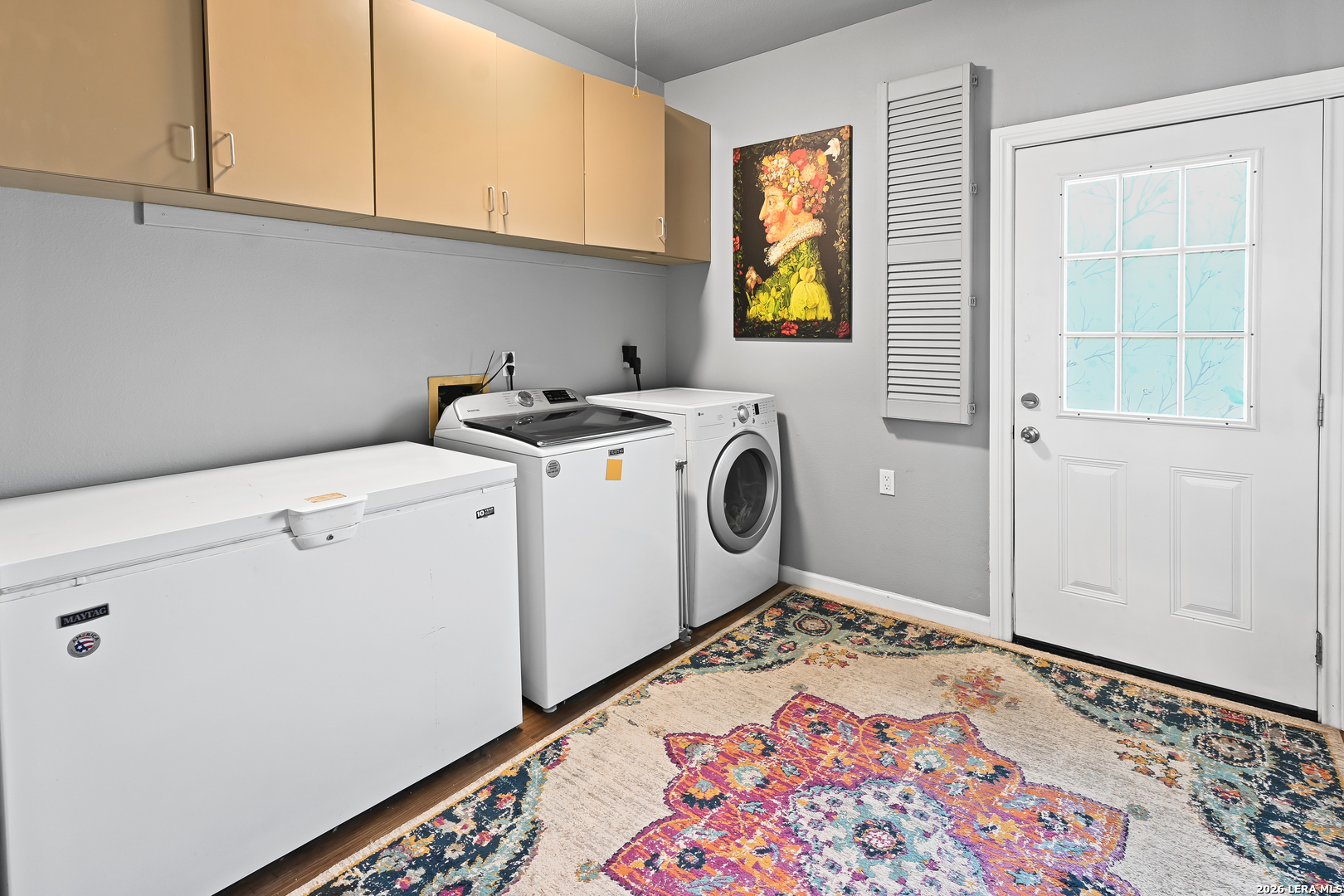 713 Lake Forest Road Pipe Creek, TX 78063 - Photo 27 of 65 a utility room with dryer and washer