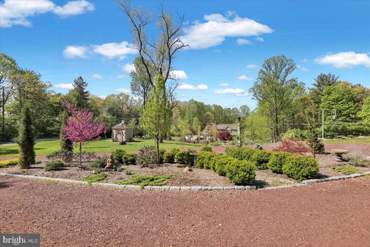338 Candy Road Mohnton, PA 19540 - Photo 10 of 63 Lush garden oasis under a bright blue sky.