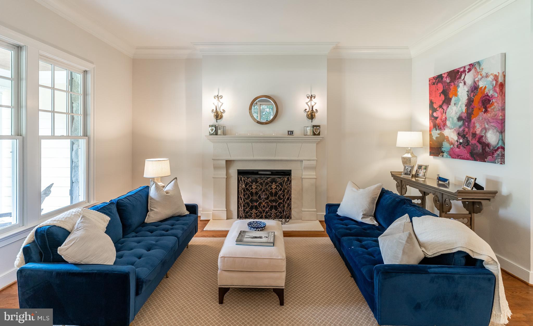 8582 Brickyard Road Potomac, MD 20854 - Photo 5 of 35 Formal Living Room with Fireplace