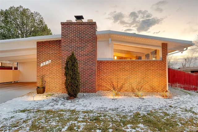 a front view of a house