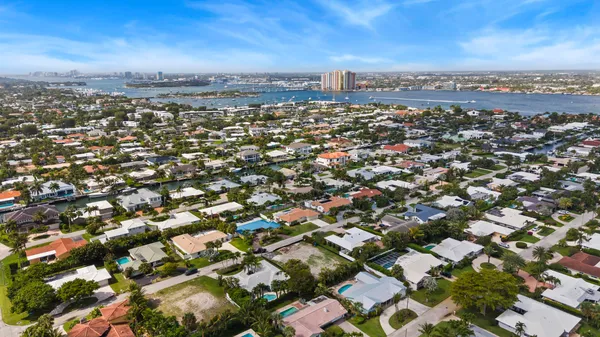an aerial view of multiple house