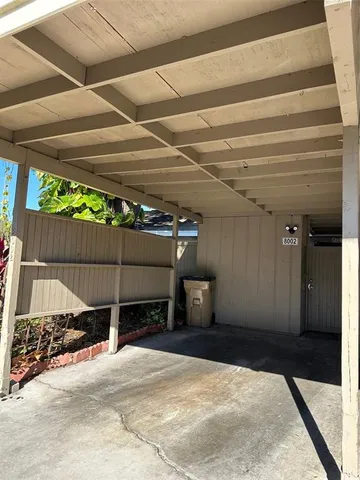 a view of a garage
