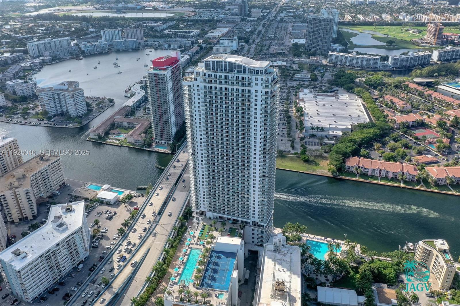 4010 South Ocean Drive, Unit R3005 Hollywood, FL 33019 - Photo 26 of 57 an aerial view of a house with a lake view