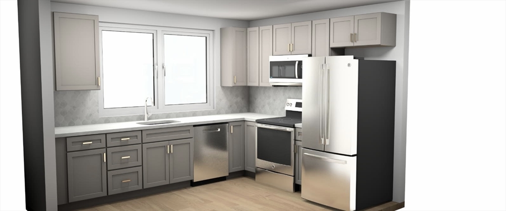 70 Prospect Street, Unit 70 Watertown, MA 02472 - Photo 4 of 9 a kitchen with cabinets appliances a sink and a window