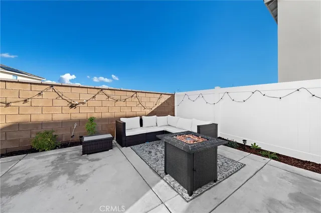 a view of outdoor space with seating area