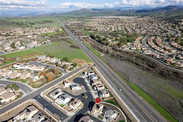 an aerial view of a city