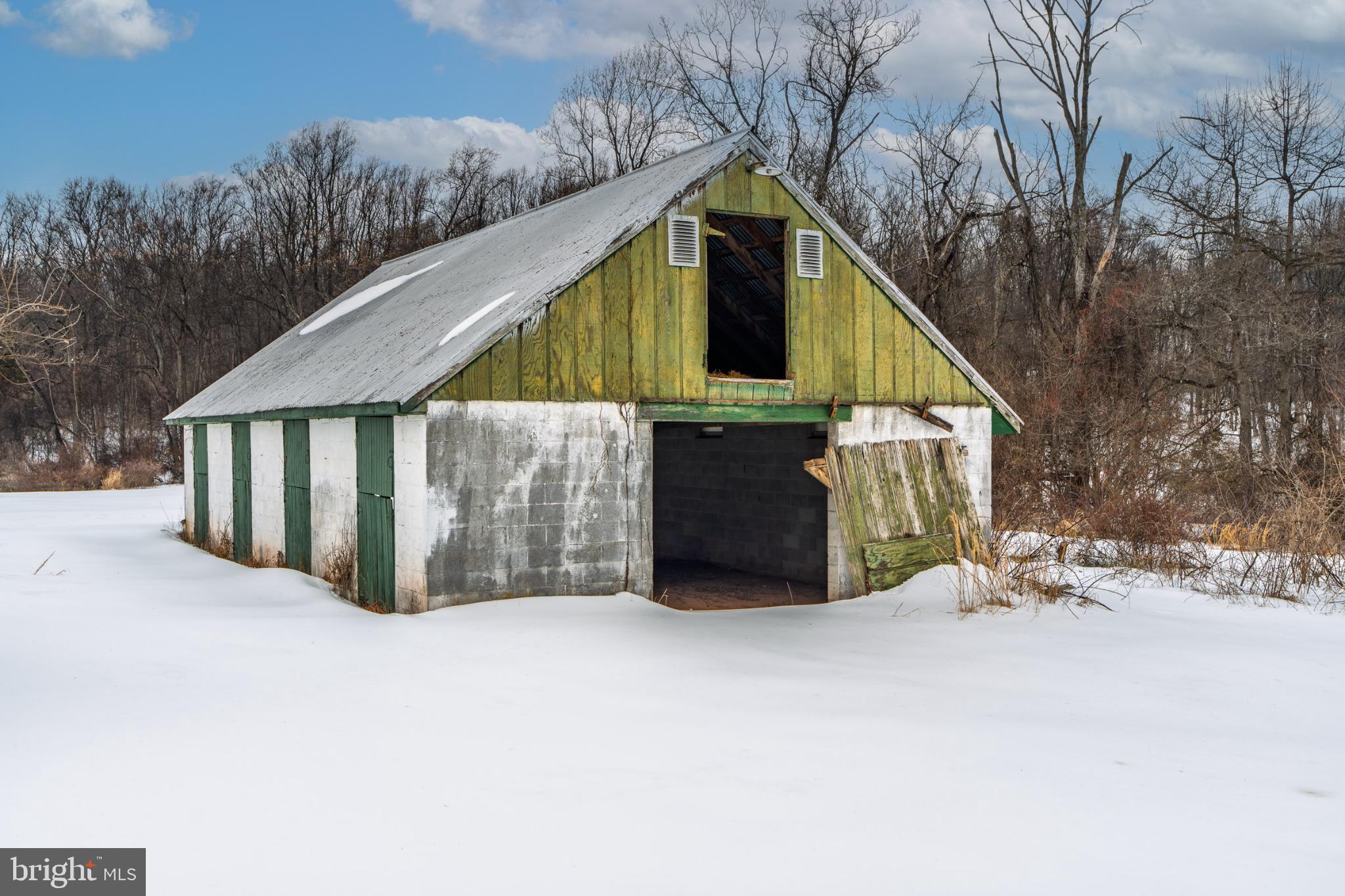 203 Alleghenyville Road Mohnton, PA 19540 - Photo 8 of 37 Weathered barn nestled in winter's embrace.