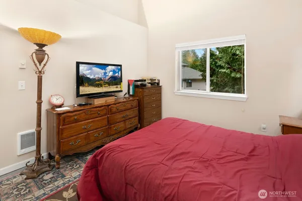 an empty room with windows and view