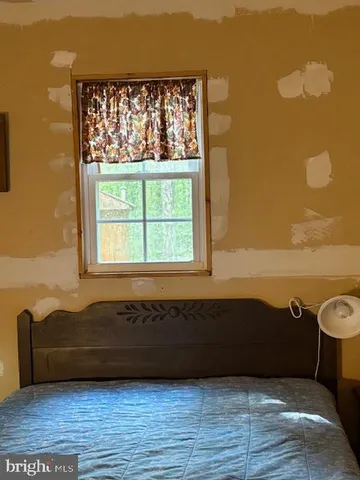 a view of outdoor space with trees all around