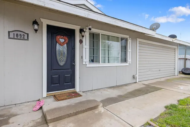 a front view of a house with entryway