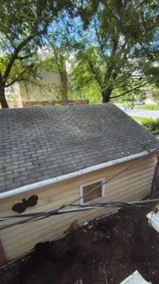 a view of a wooden floor and a yard