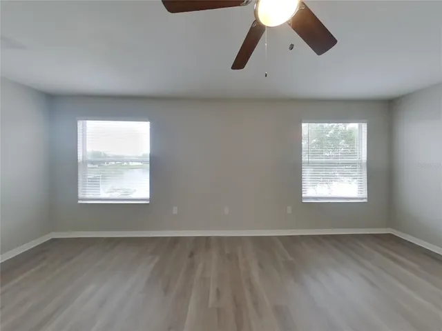 a view of a livingroom with a window