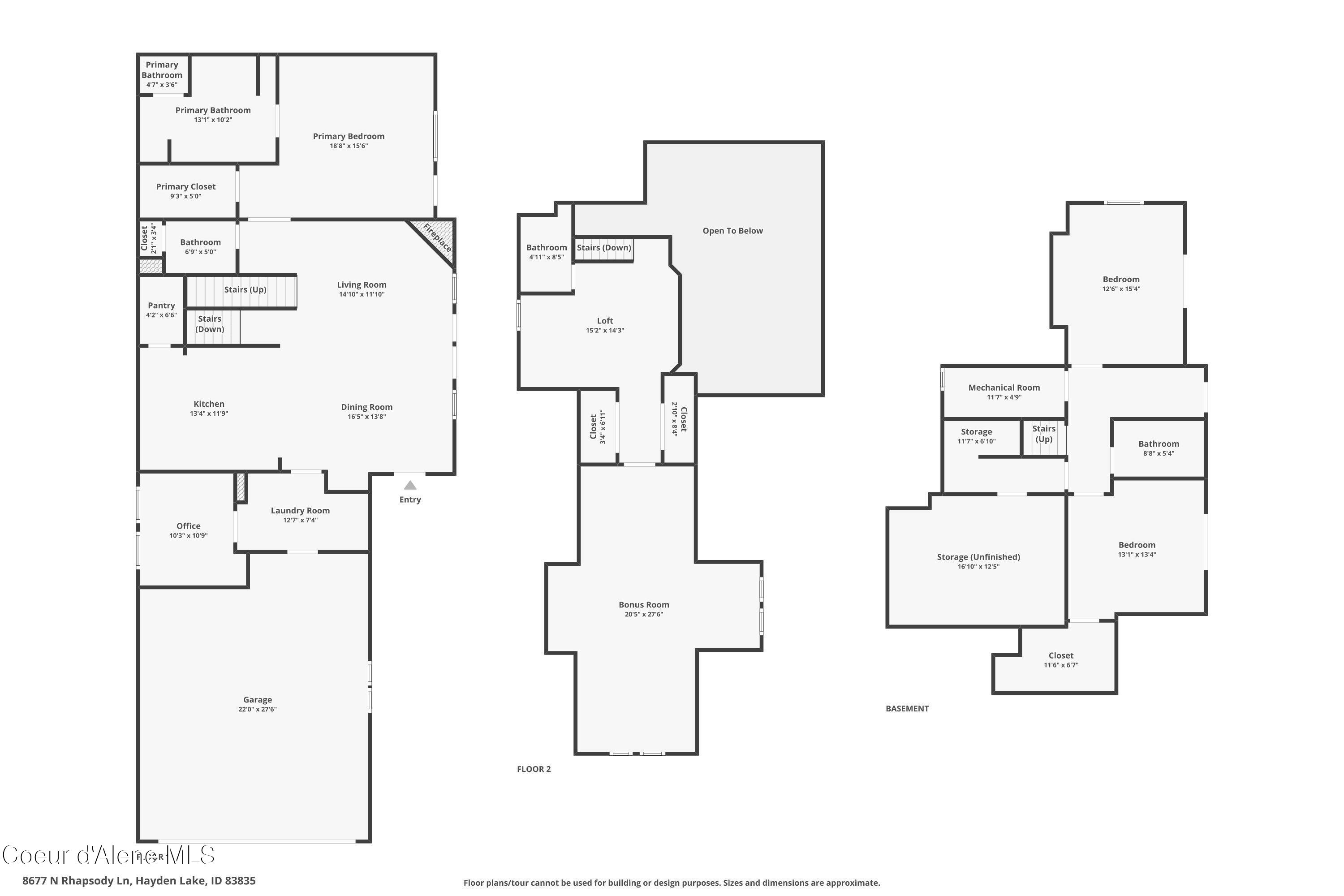 8677 North Rhapsody Lane Hayden, ID 83835 - Photo 60 of 60 Combined Floor Plan