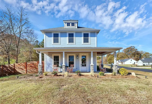 front view of a house with a porch