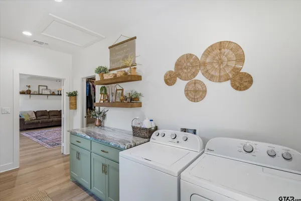 a room with storage and utility