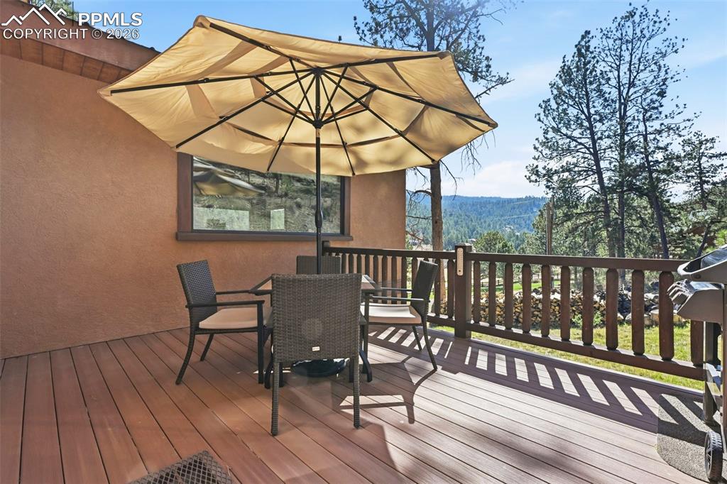 89 Ranch View Road Florissant, CO 80816 - Photo 23 of 50 Private deck off the kitchen.
