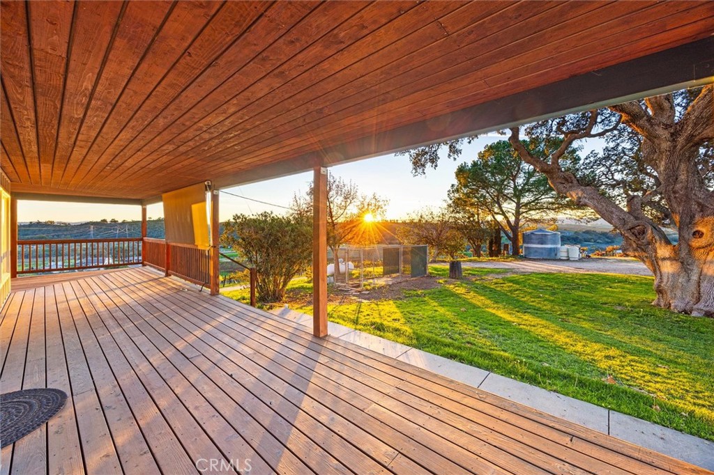 1985 Penman Springs Road Paso Robles, CA 93446 - Photo 26 of 65 a view of a patio with wooden floor and outdoor space