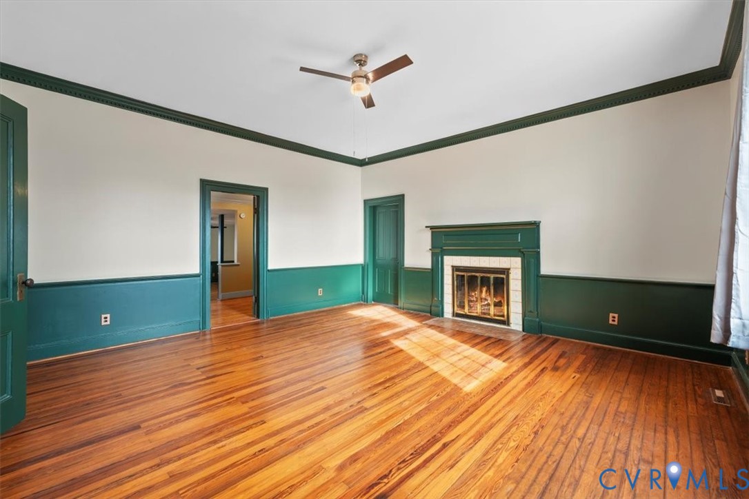 2297 Indian Oak Road Crewe, VA 23930 - Photo 16 of 46 a view of a livingroom with a fireplace and wooden floor