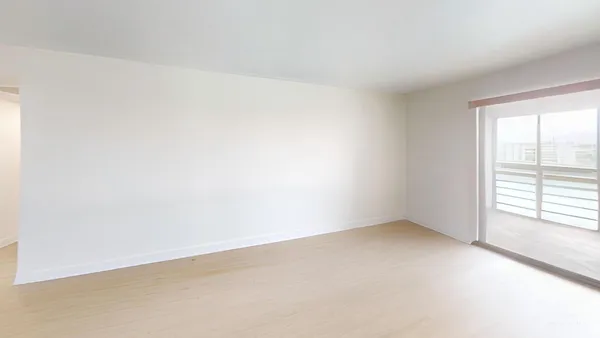 an empty room with a window