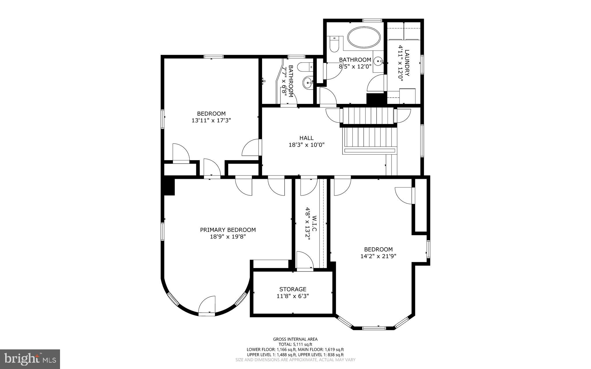 100 North Rolling Road Baltimore, MD 21228 - Photo 71 of 74 Upper Level 1 Floor Plan