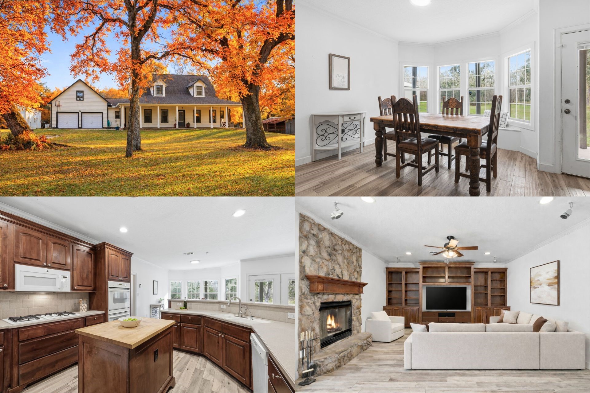 a view of kitchen with furniture and fireplace
