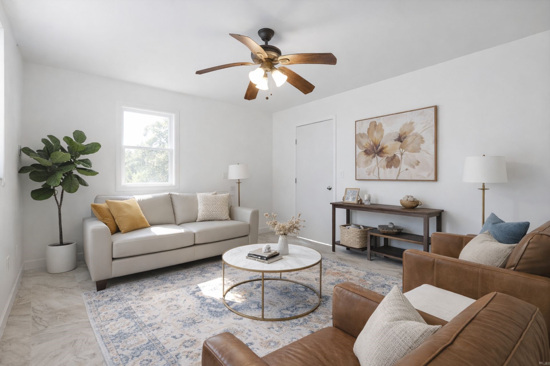 20407 Deer Run Road Damon, TX 77430 - Photo 18 of 29 a living room with furniture a chandelier and a window