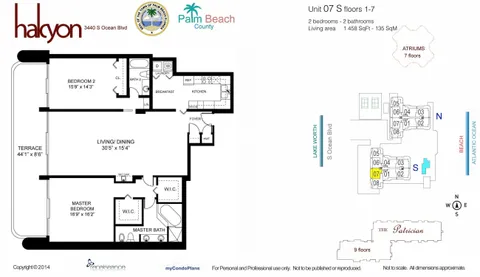 $585,000 | 3440 South Ocean Boulevard, Unit 107S, Palm Beach, FL 33480