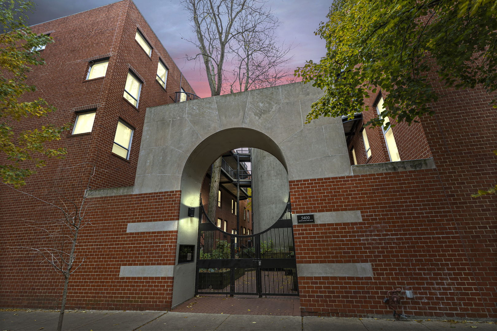 a view of a door of the house