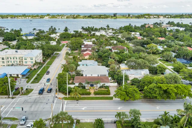 an aerial view of a city