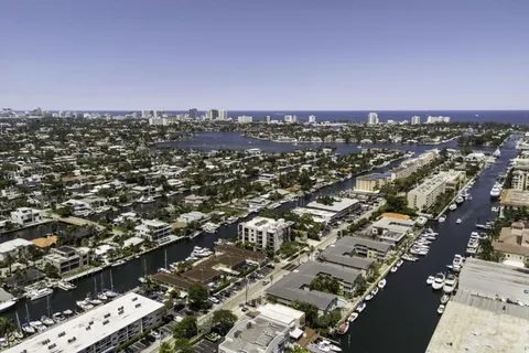 an aerial view of a city