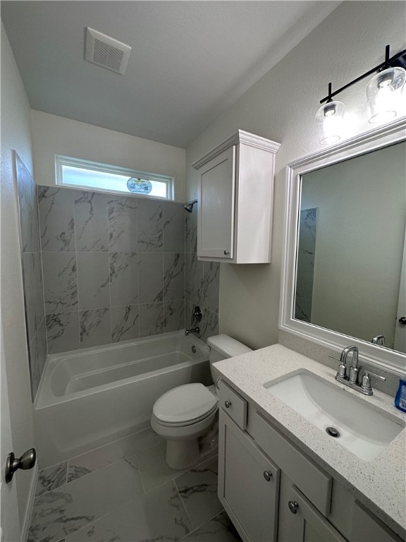 6506 Sam Houston Street Corpus Christi, TX 78414 - Photo 20 of 26 a bathroom with a bathtub shower sink vanity mirror and toilet
