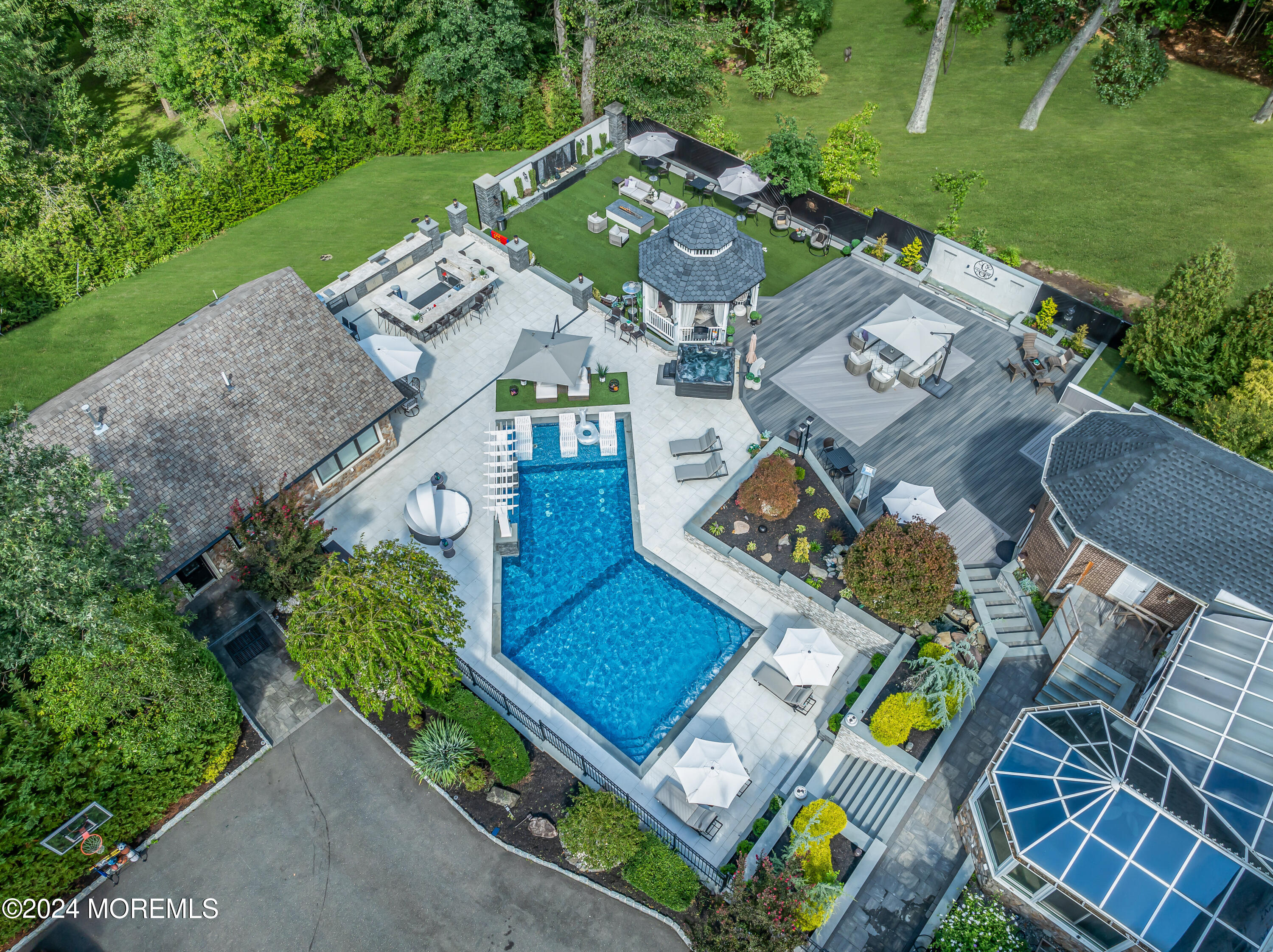 211 State Route 33 Freehold, NJ 07728 - Photo 61 of 64 an aerial view of a house with garden space and street view