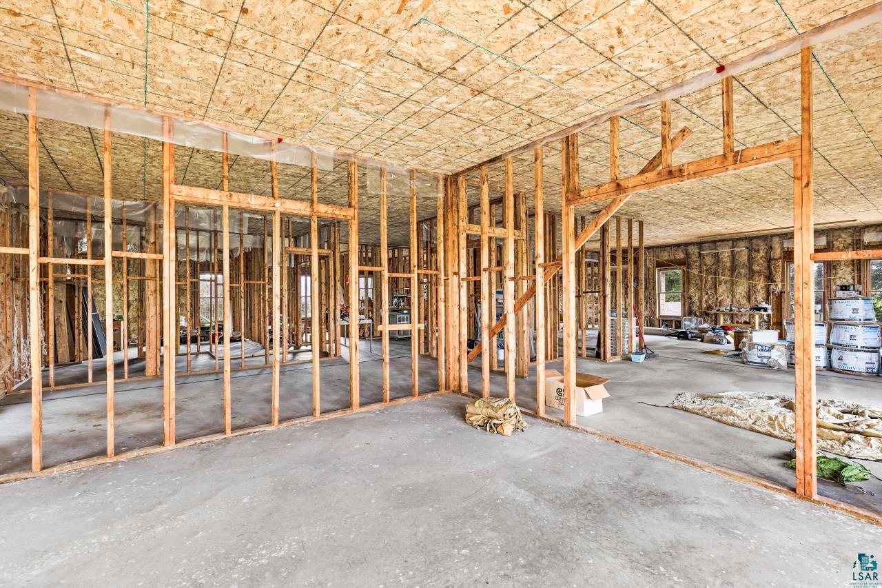 4800 Tower Road Moose Lake, MN 55767 - Photo 71 of 83 Unfinished interior space featuring wood stud framing and oriented strand board ceiling