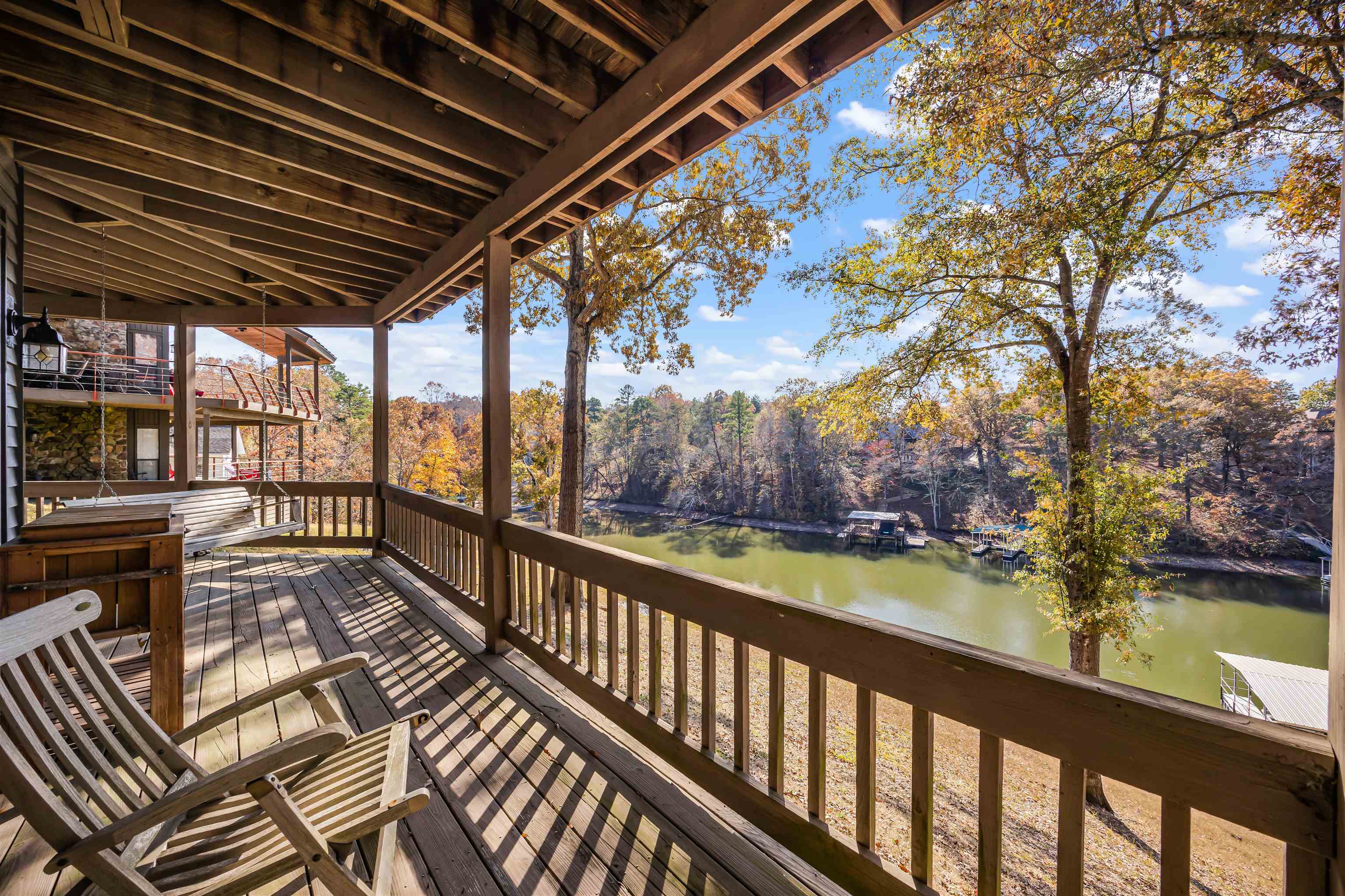 80 Riviera Cove Cherokee, AL 35616 - Photo 28 of 31 a view of balcony with mountain view and wooden floor