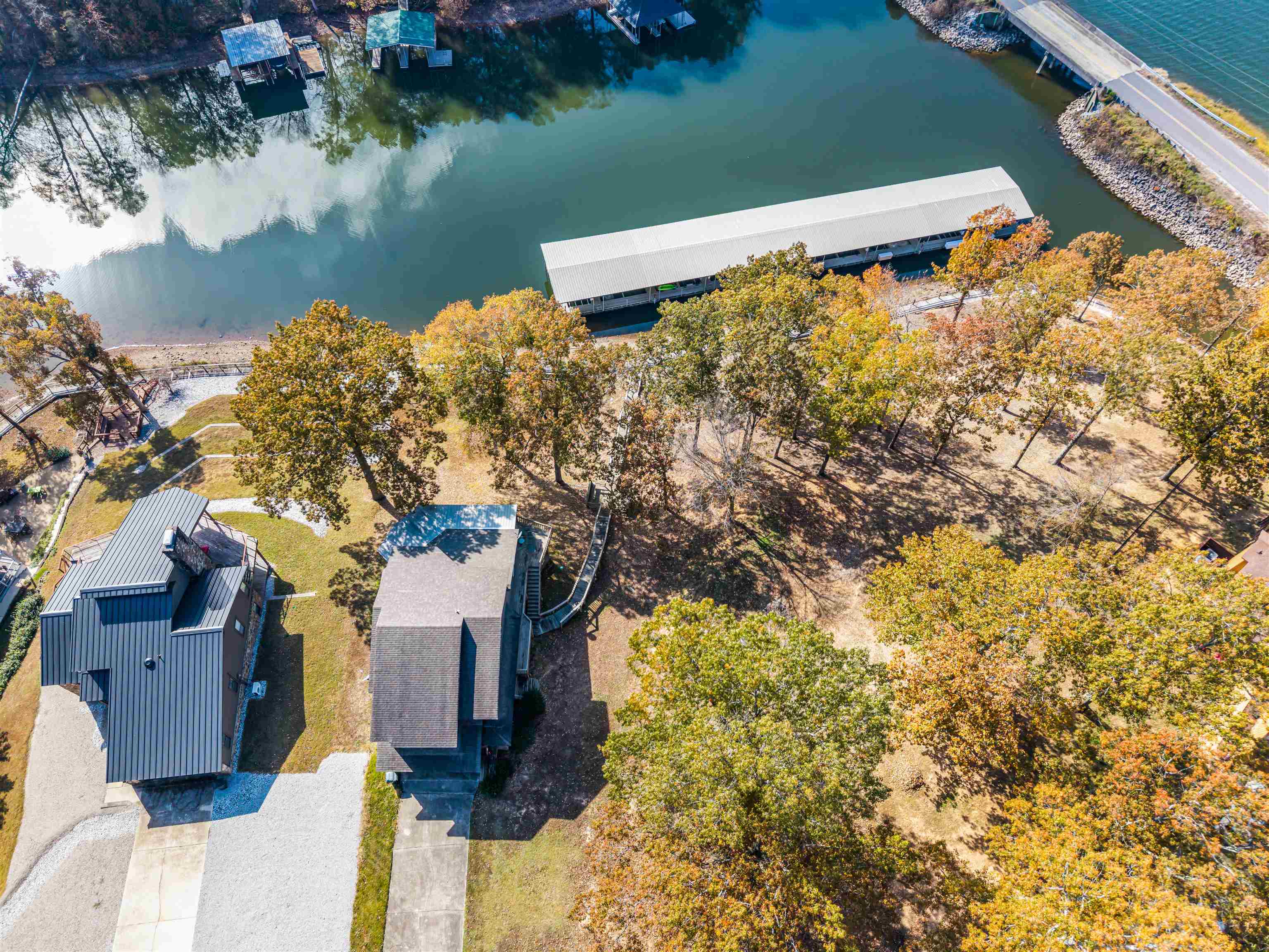 80 Riviera Cove Cherokee, AL 35616 - Photo 30 of 31 an aerial view of a house with a lake view