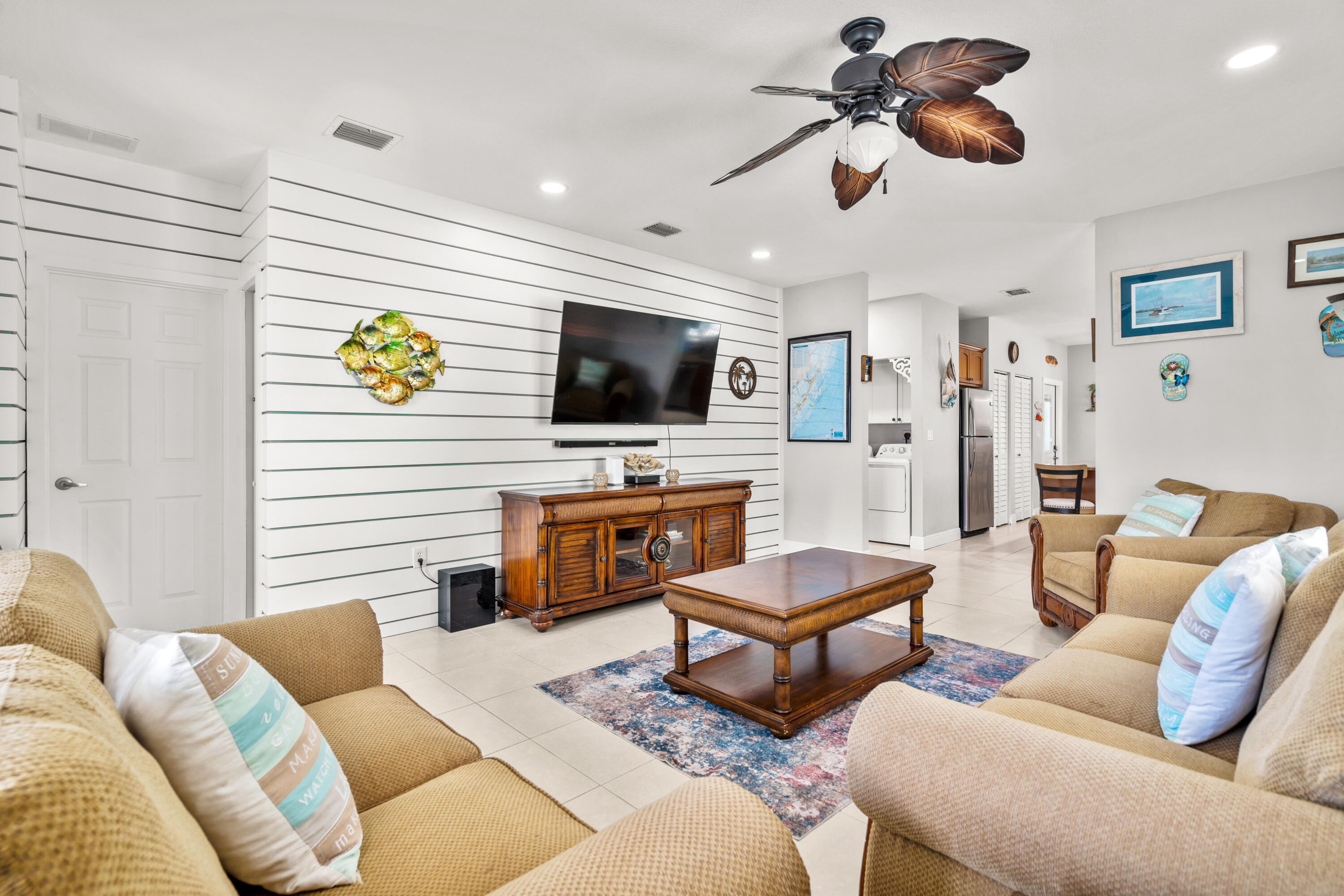 312 Ryan Avenue Key Largo, FL 33037 - Photo 6 of 47 a living room with furniture and a flat screen tv