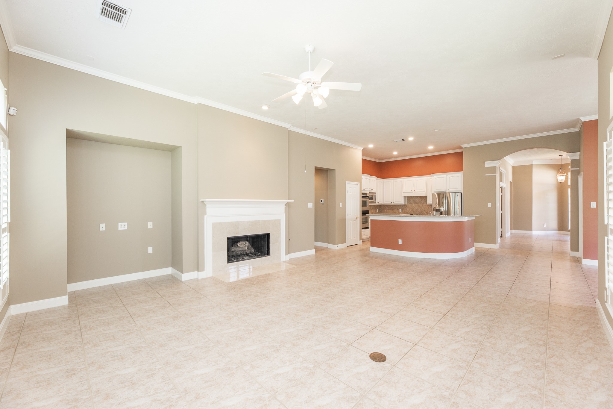 1222 Brinson Court Spring, TX 77379 - Photo 16 of 35 a view of a livingroom with a fireplace
