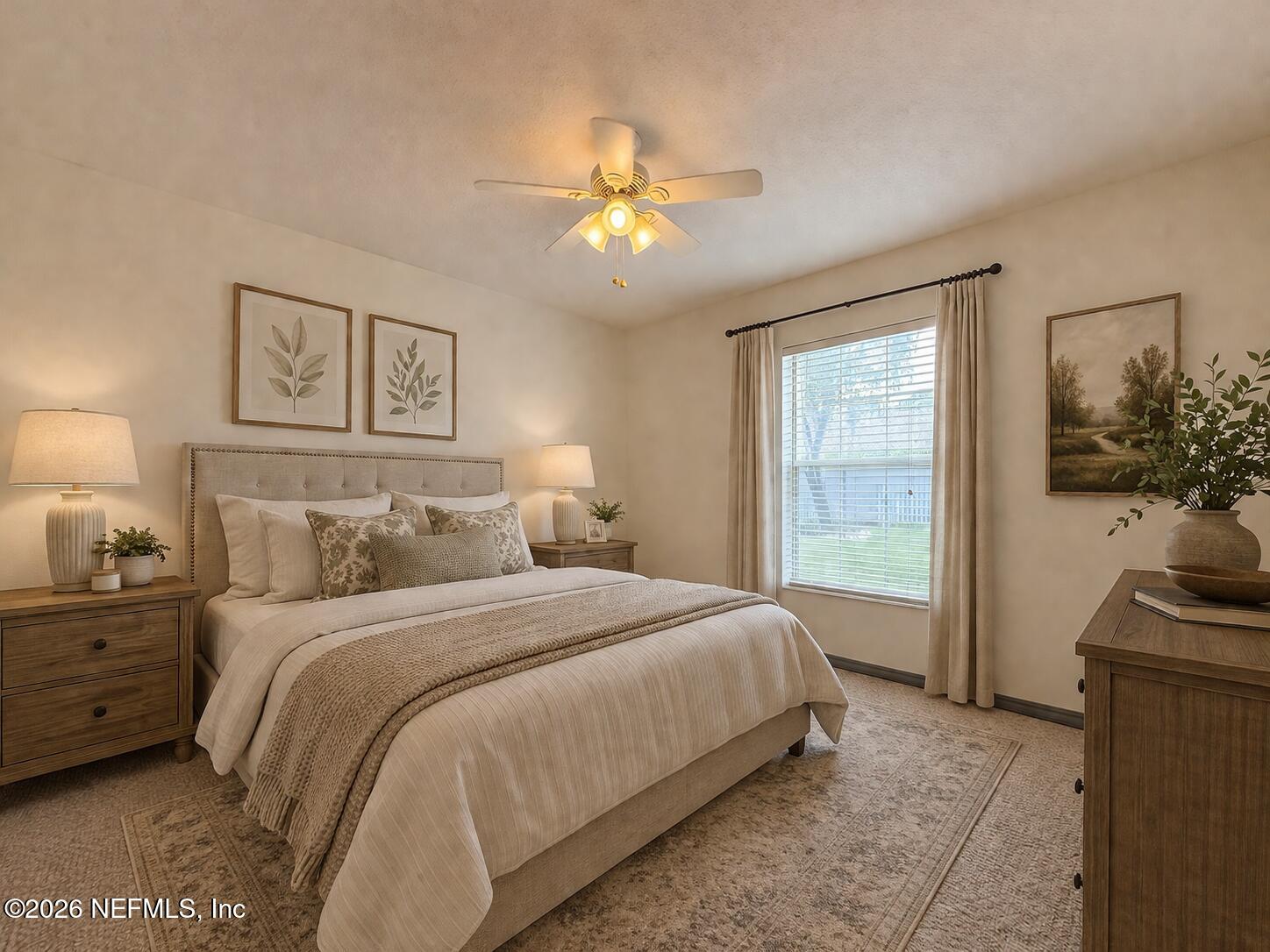 4728 Innisbrook Court North Elkton, FL 32033 - Photo 24 of 28 a bedroom with a bed and a chandelier