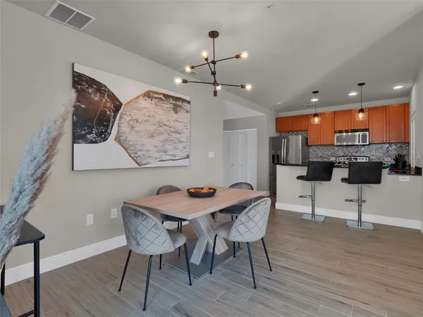 a view of a balcony with chair