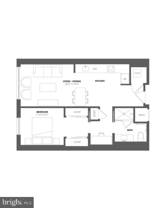 1630 Columbia Road Northwest, Unit 908 Washington, DC 20009 - Photo 22 of 22 Floor plan