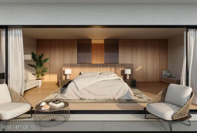 a living room with furniture and a couch