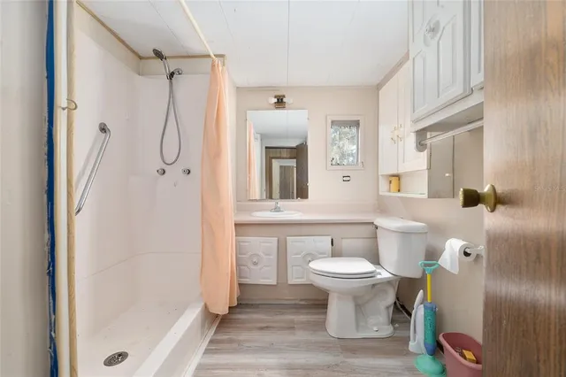 a view of a yard with a tree