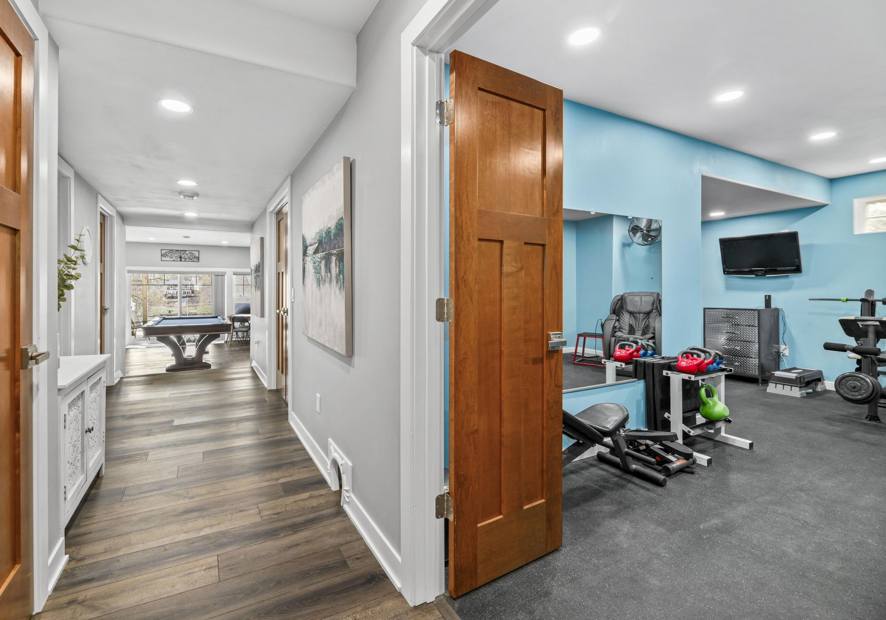 6714 Burma Road Waterford, WI 53185 - Photo 35 of 58 Hall to Exercise Area and Rec Room