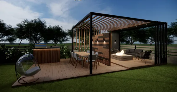 a kitchen with stainless steel appliances kitchen island granite countertop a refrigerator a sink a stove and a wooden cabinets