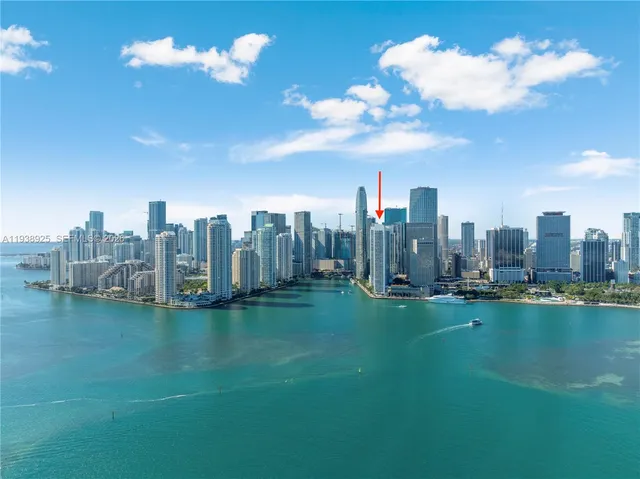 a view of a city with tall building in the background